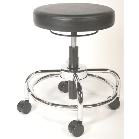 LDS INDUSTRIES Service Stool with Vinyl Seat, Lab Stool w/ Round Ring Seat Height Control 300 lb Capacity 1010355